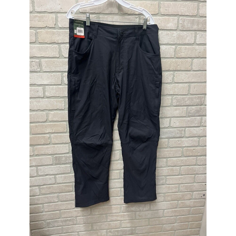 Orvis men’s fleece lined pants Sz 34/30 Black Winter Warm NWT